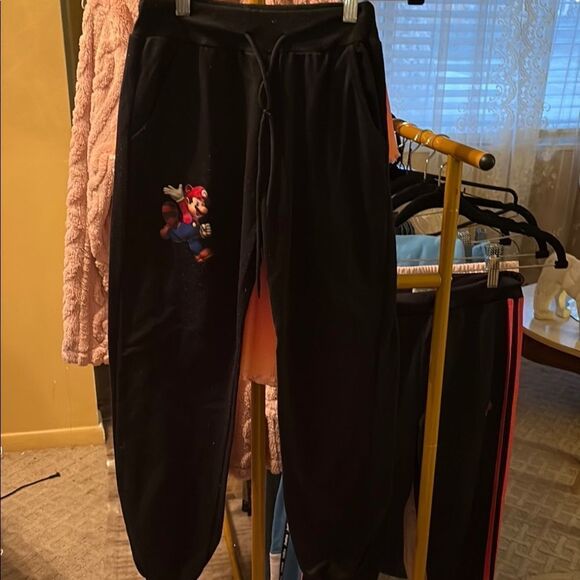 Kids Black Joggers with Character Design - Picture 1 of 1